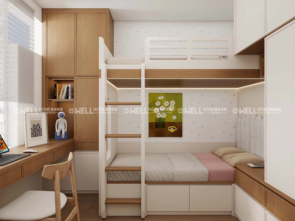 翔東邨 公屋原木簡約風4-5人單位設計案例