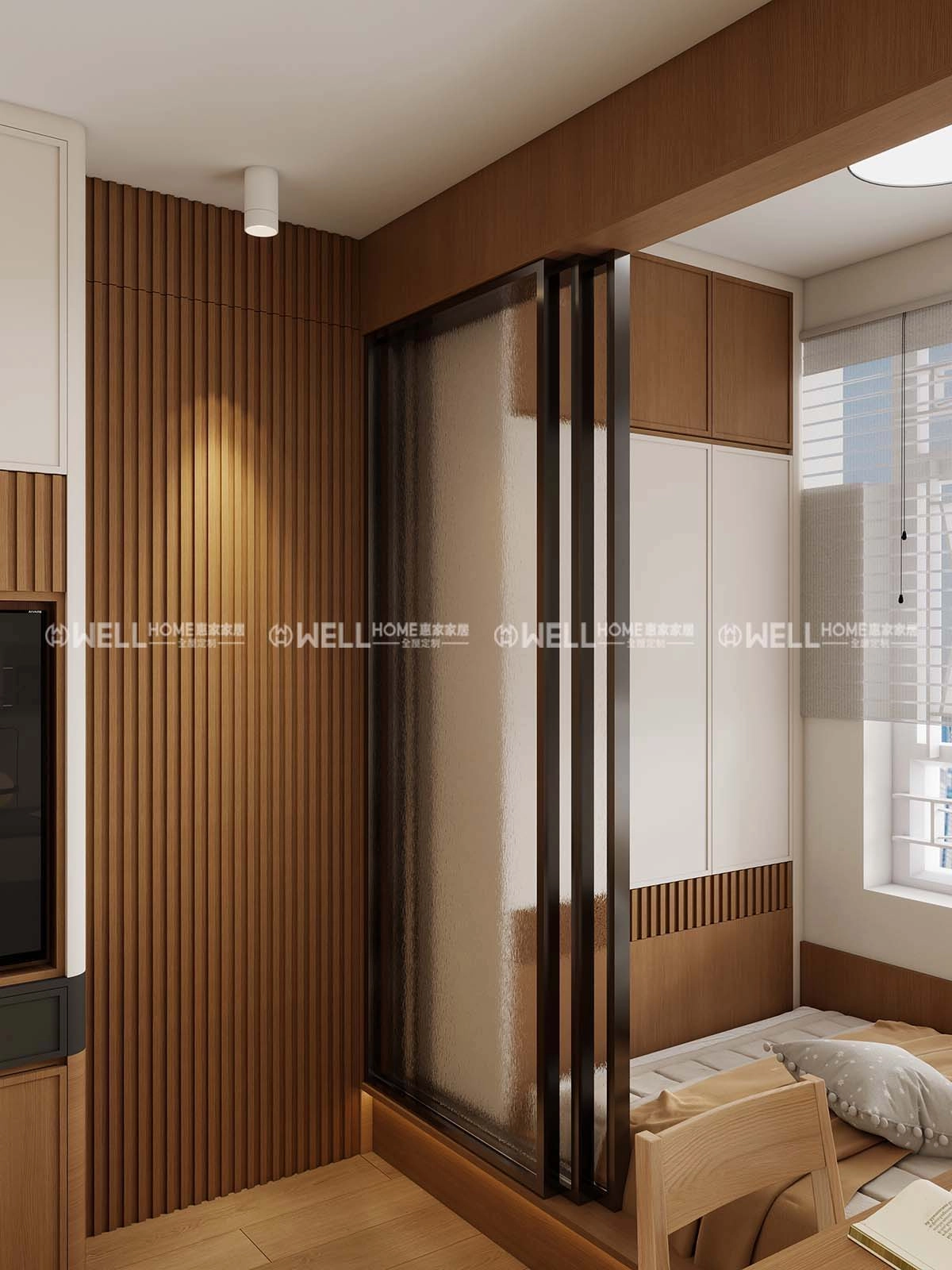 床尾收納櫃：讓狹小臥室，容得下溫暖與整潔